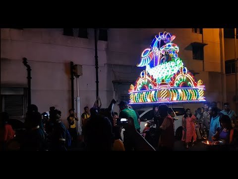 Ipoh Thaipusam 2020 – Melodious Urumi Accompanying A Very Colorful Light Kavadi
